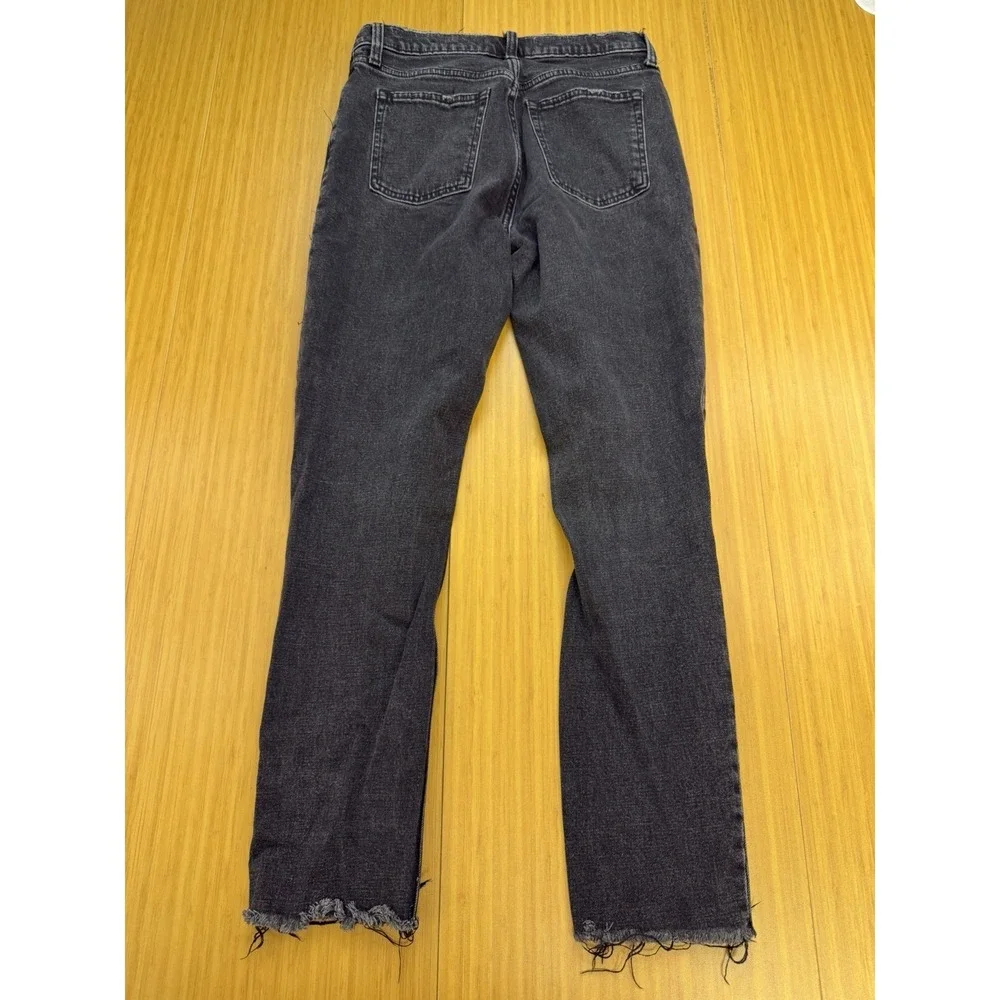 Womens Abercrombie & Fitch The Skinny High-Rise Denim Jeans Black 27/4R Distress